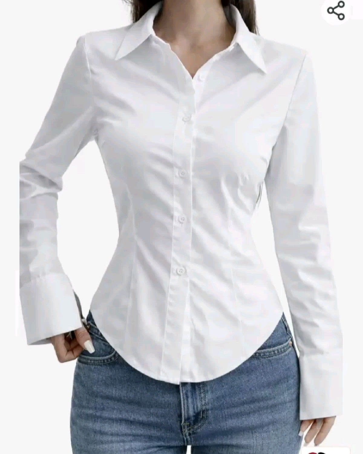 White Plain Fitted Shirt